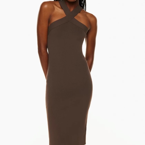 BABATON Sculpt Knit Criss Cross Midi dress - Picture 7 of 8